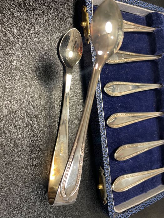 Conjunto de colheres de café + pinça açúcar [Made In England]