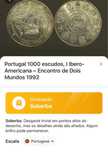 Portugal 1000 escudos, I IberoAmericana - Encontro de Dois Mundos 1992