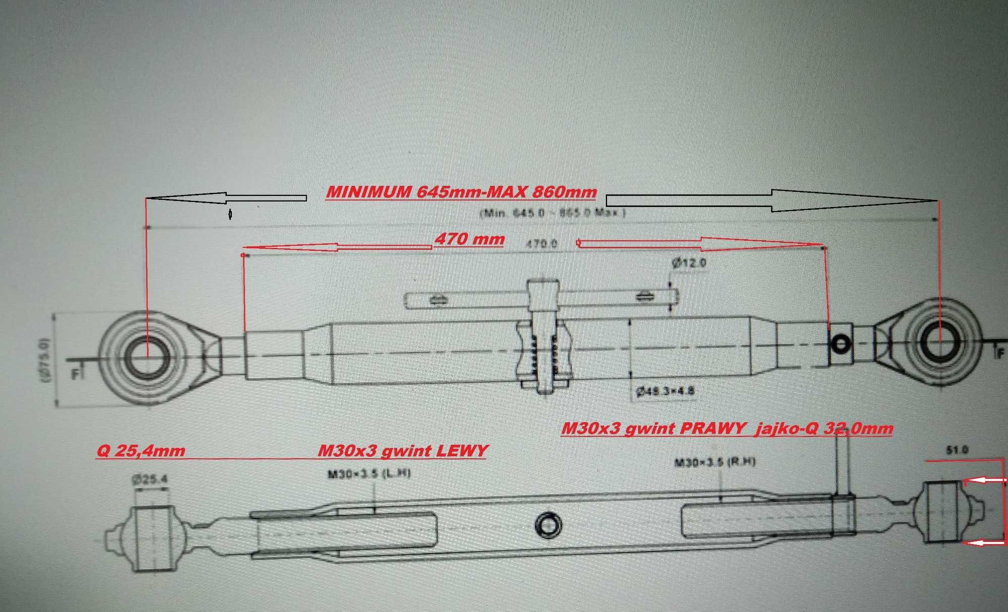 Śruba rzymska roweru długa gruba typu U-385 i pochodne U-1634