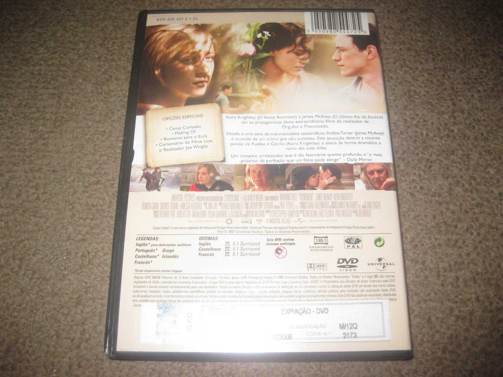 DVD "Expiação" com Keira Knightley