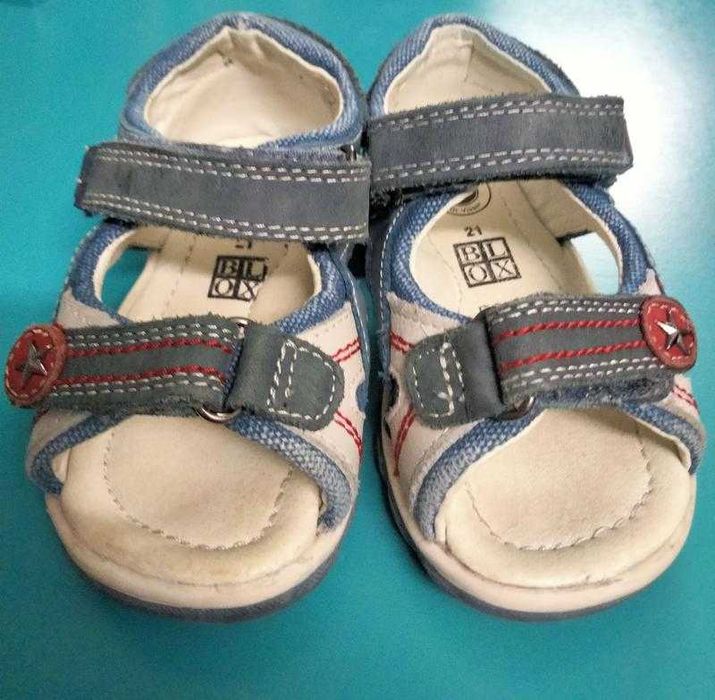 Кожаные детские сандалии (босоножки) B.L.O.X Голландия  21 размер
