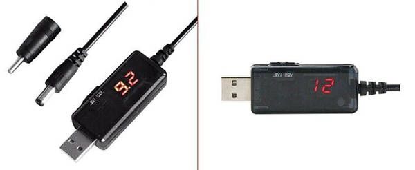 Останні !!!USB кабель для роутера 9/12 В з перехідником / Підвищуючий
