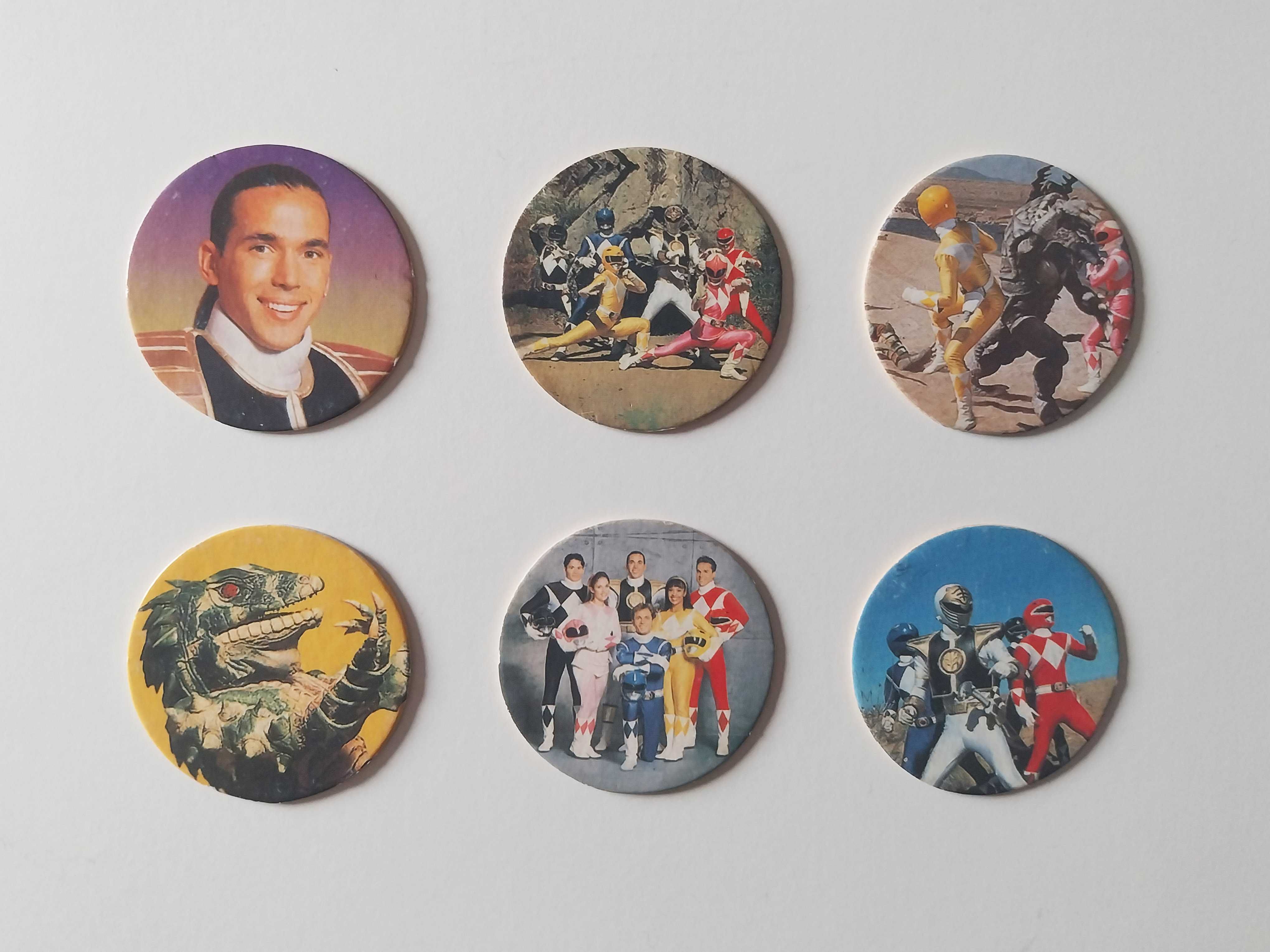 6 tazos POWER RANGERS (1995 + 1996) | lote Donuts