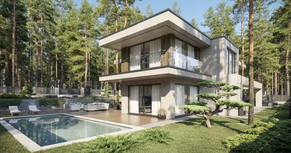 Современный дом в лесу, Пуща-Водица, с. Мощун