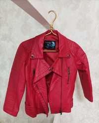 Куртка дитяча байкерська червона