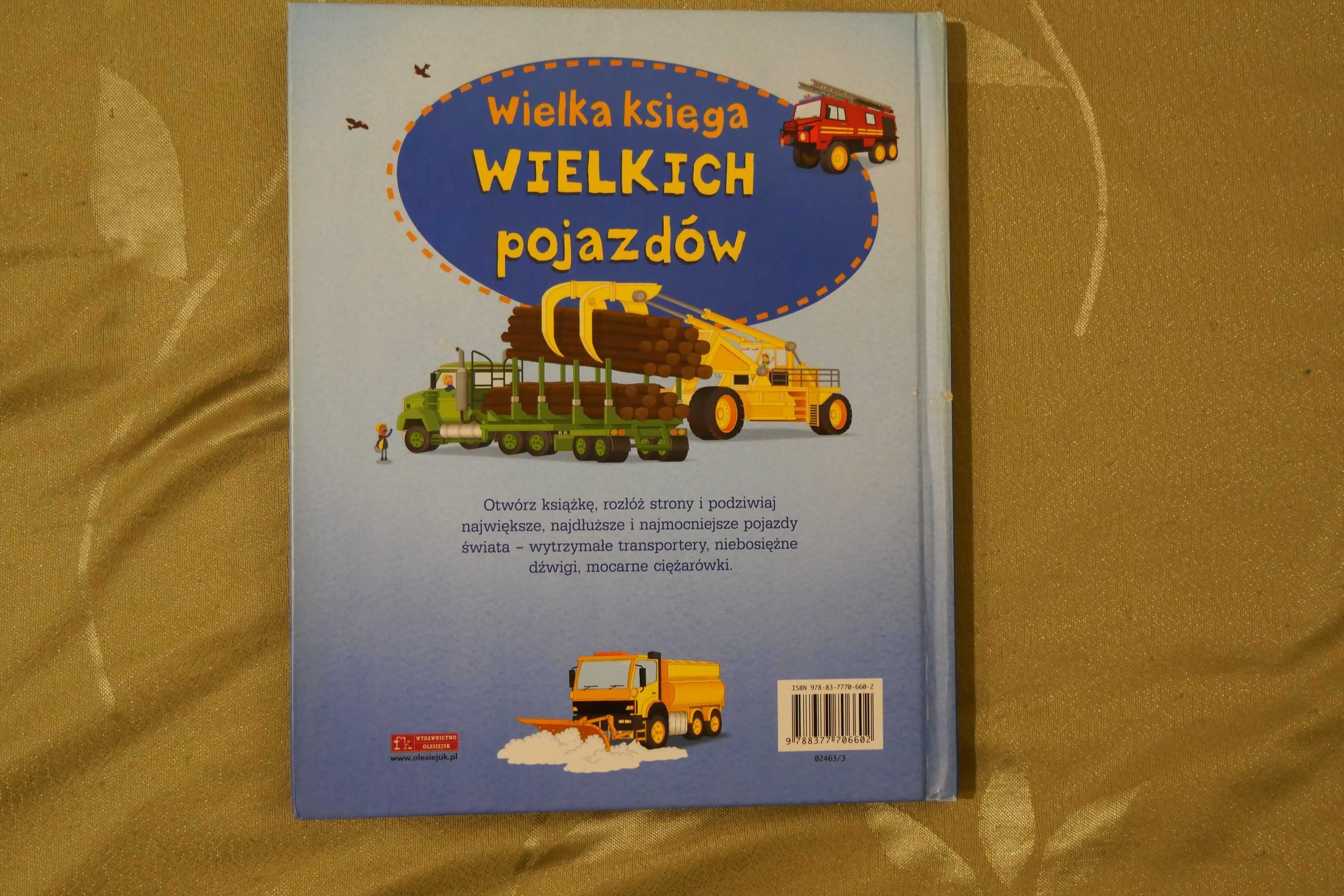 Wielka Księga wielkich pojazdów Olesiejuk książka dla dzieci kolekcja