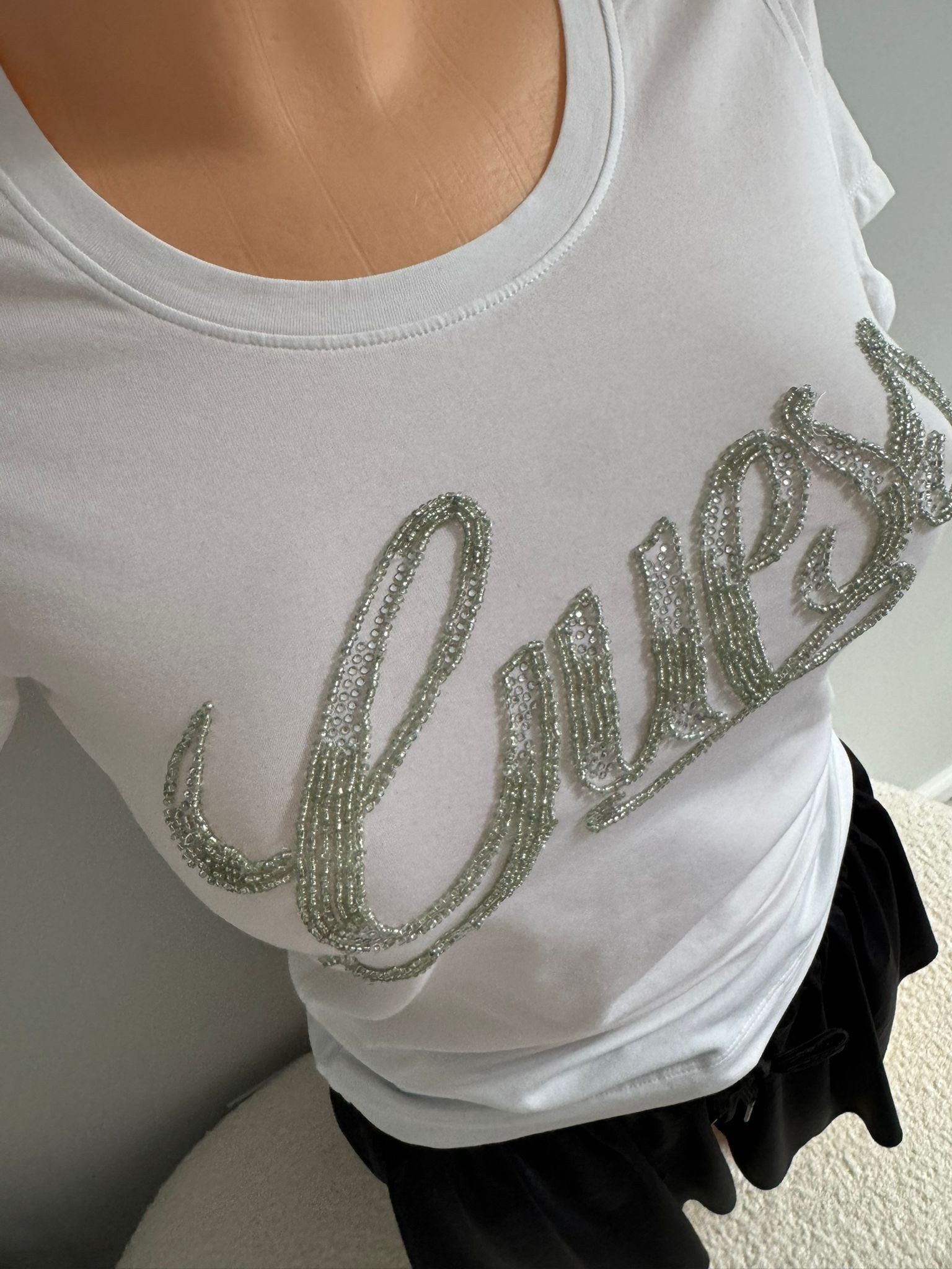 Nowa koszulka T-shirt damski GUESS biała XS