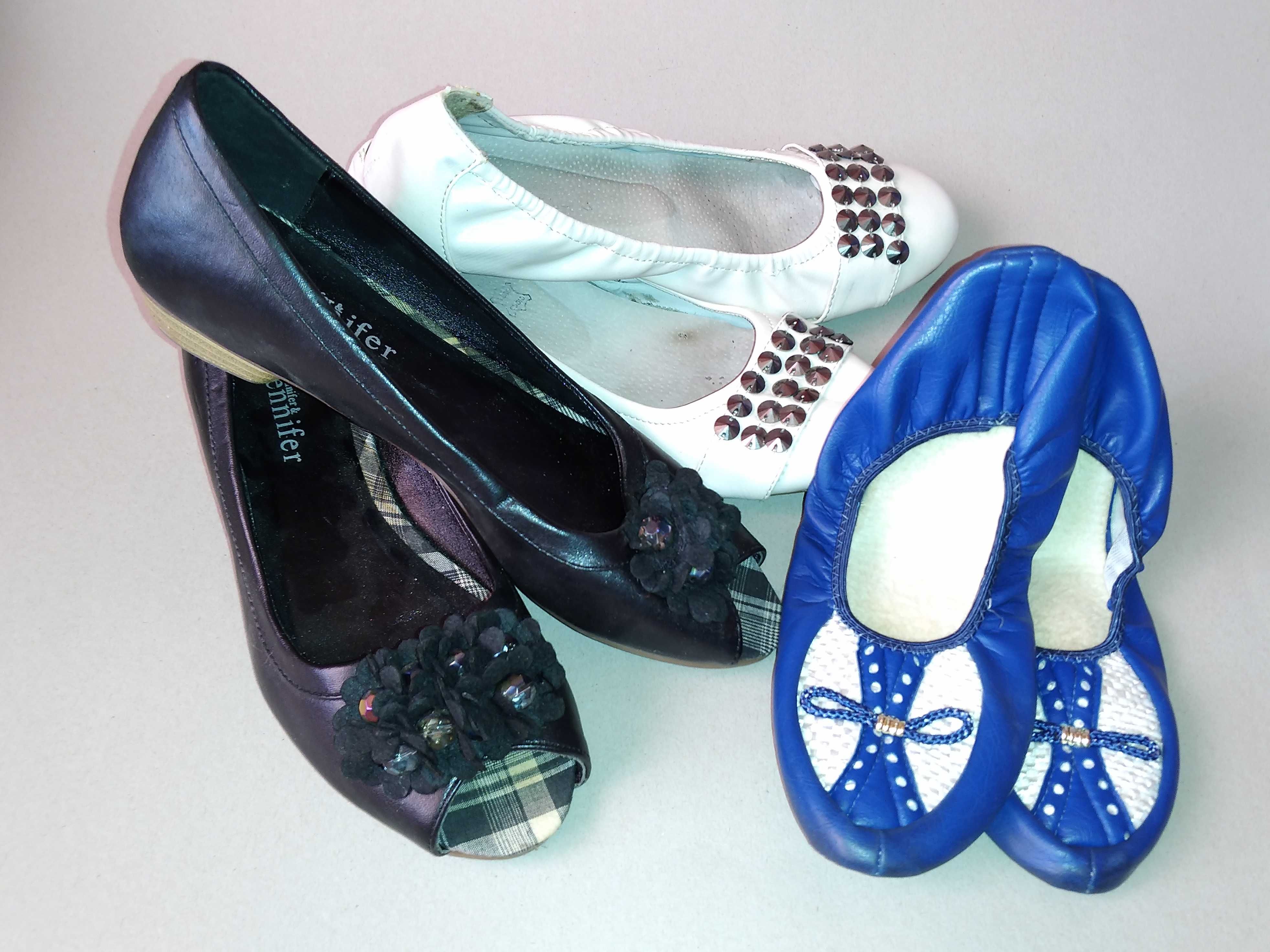 Nowe baleriny Buty obuwie klapki japonki 39 / 3 pary