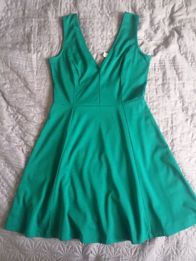 Letnia sukienka h&m zielona M dekolt V