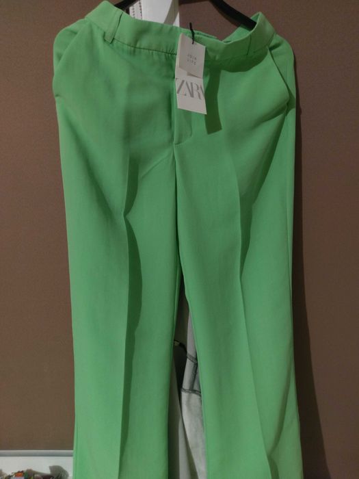 ‼️ Новый яркий брючный костюм ZARA.Блейзер оверсайз,Брюки полной длины