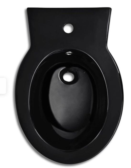 Bidé cerâmico redondo preto