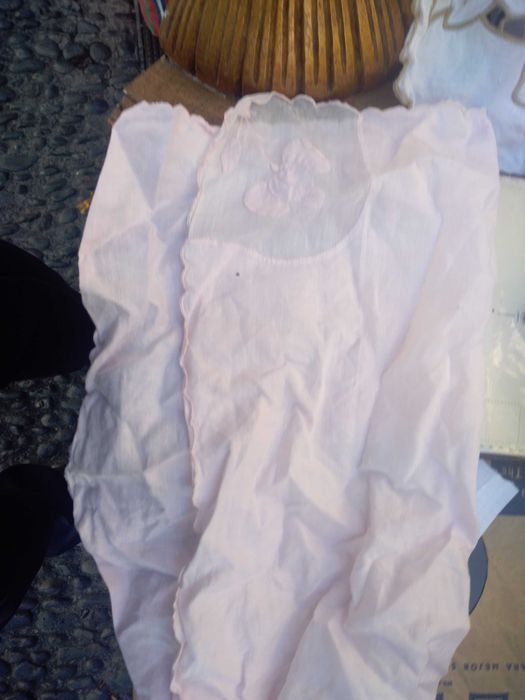 Bordado Madeira de linho, colorido, antigo, grande e pequeno