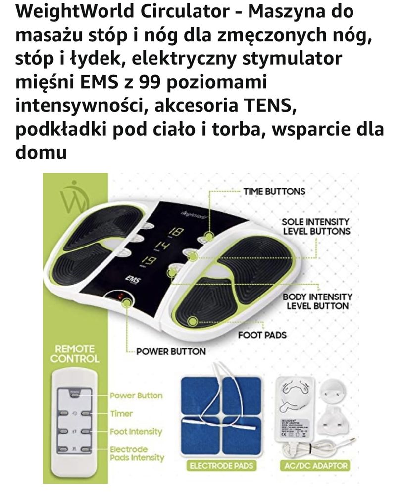 Nowy masażer stóp i łydek