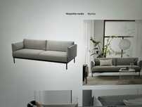 Kanapa  Ikea ÄPPLARYD Sofa 3-osobowa, Lejde jasnoszary