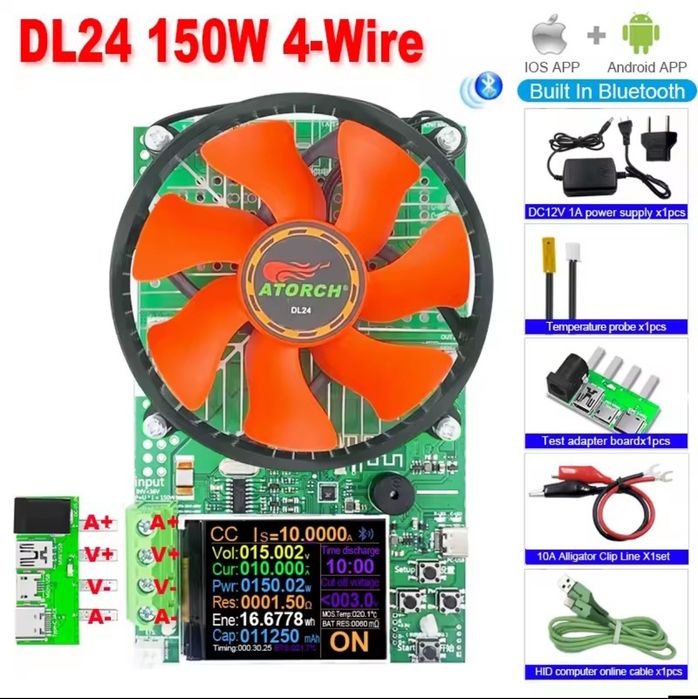 Электронная нагрузка Atorch DL24 150W 20A