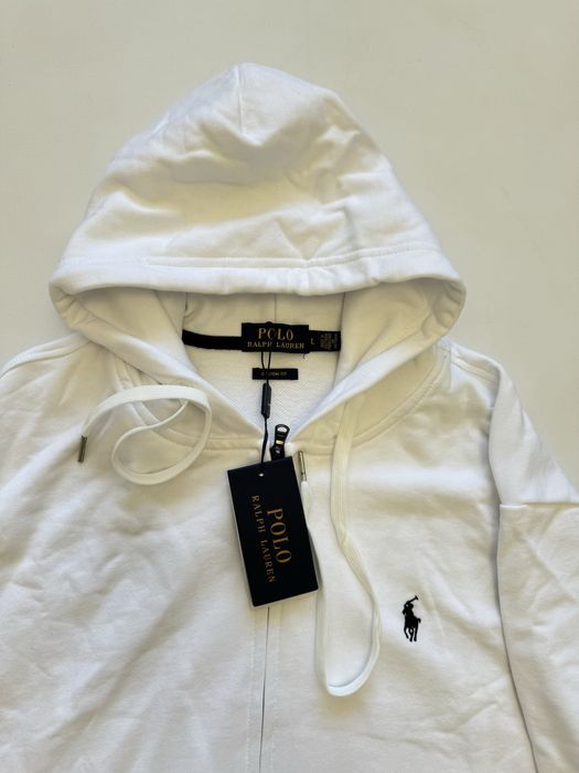 зип худи Polo white zip up M L white