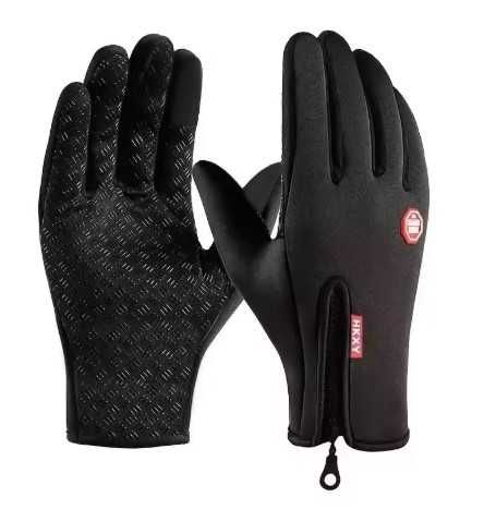 Rękawiczki rowerowe zapewniające ciepło antypoślizgowe jesienią zimą L