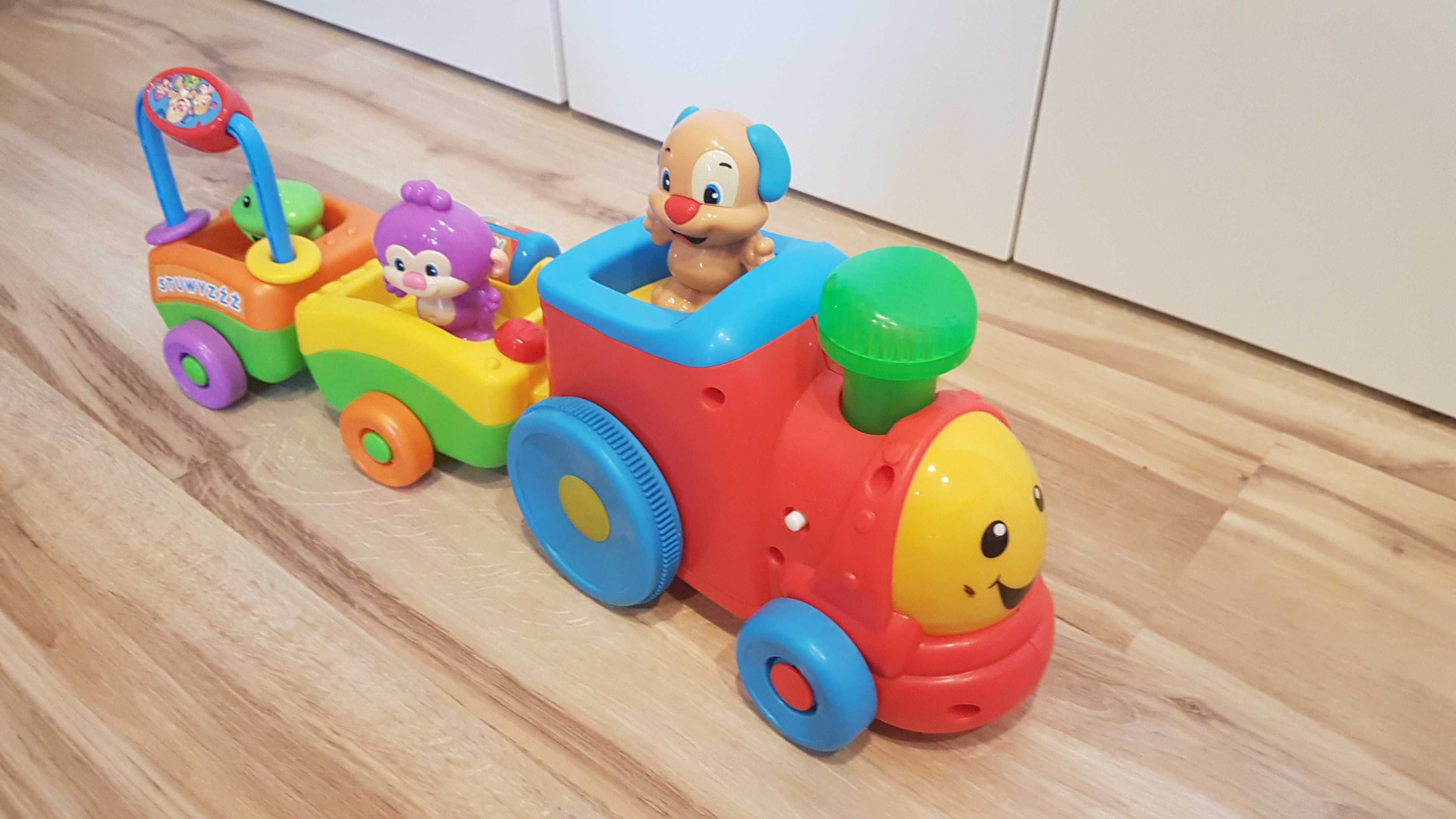 Fisher price pociąg szczeniaczka zabawka interaktywna i edukacyjna