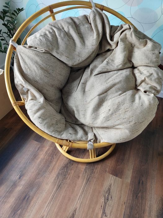 Fotel rattan obrotowy