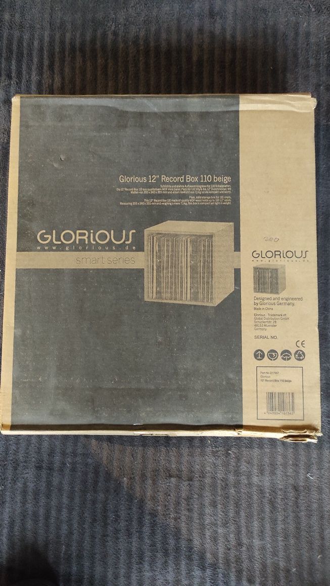 Glorious record 12" box 55 beżowy  pułka na winyle vinyle