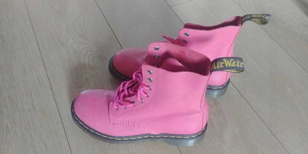 Dr. Martens Pascal 1460 różówe różowy skóra skórzane unikat glany