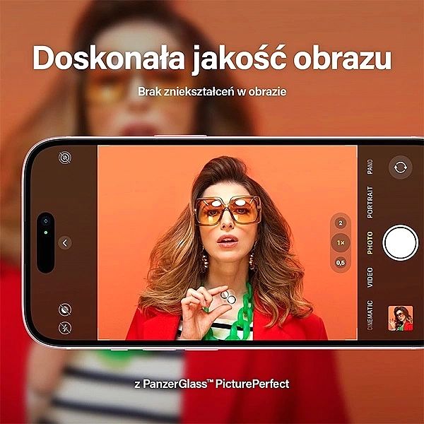 Ochrona aparatu PanzerGlass Picture Perfect na iPhone 15 / 15 Plus - z