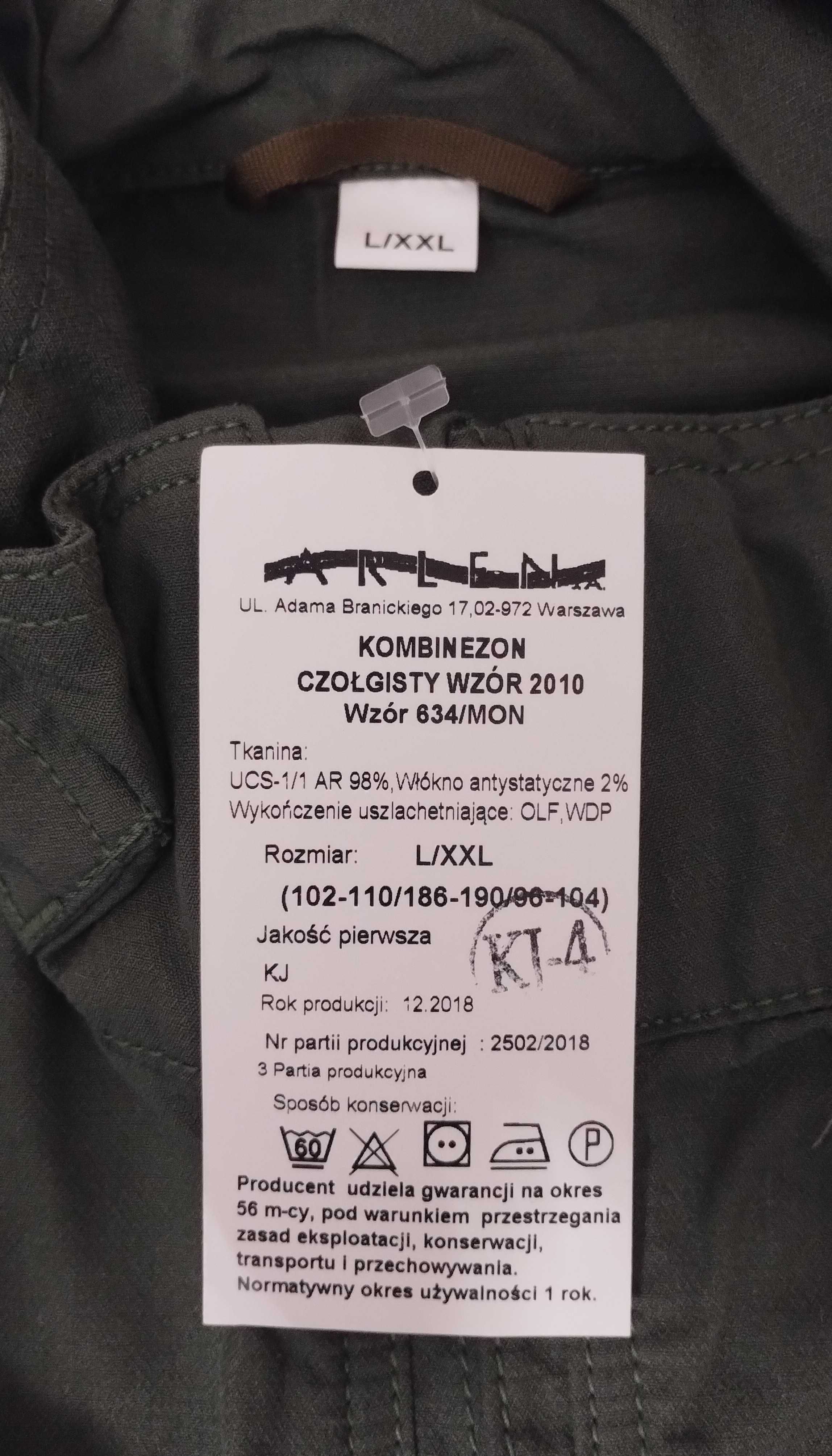KOMBINEZON Czołgisty NOWY wzór 634/ mon