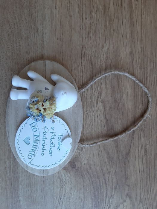 Placa decorativa "Tenho o melhor padrinho do mundo" (nova)