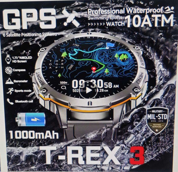 Relogio Inteligente TREX3 - Bateria longa duração