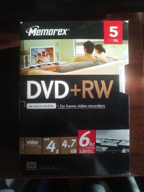 Memorex DVD+RW 4.7GB - 4 unidades com caixa (embalada)