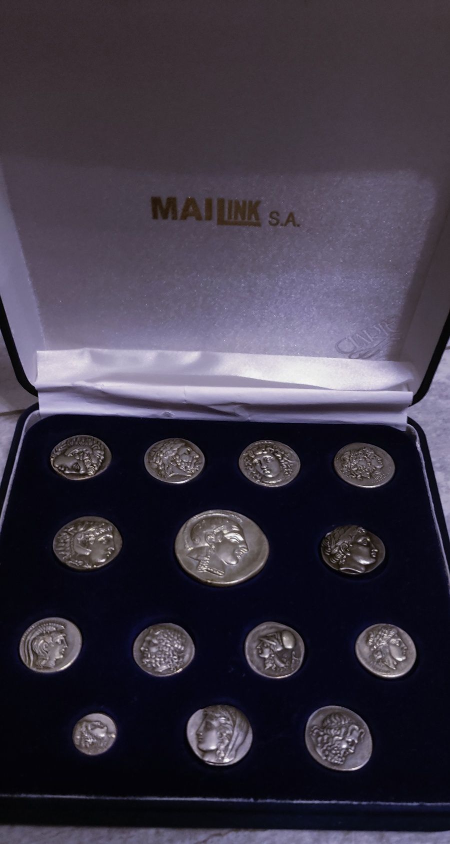 Zestaw greckich monet srebrnych