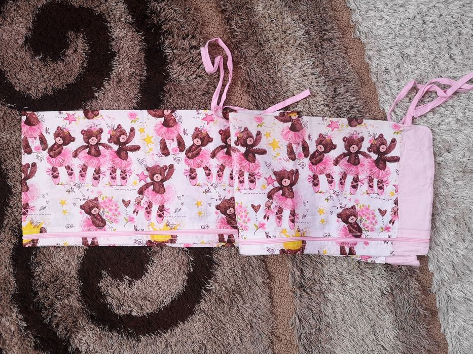 Komplet 7 części dla dziewczynki do łóżeczka