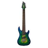 Guitarra 8 cordas Cort KX508MS 8-String Multi-Scale, Marina Blue Burst