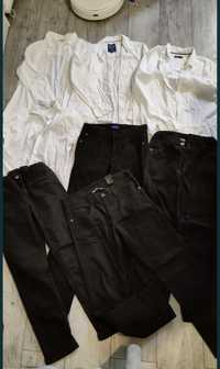 Biała koszula spodnie galowe 158/164