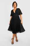 Boohoo 44 Xxl Czarna Sukienka Midi R13201