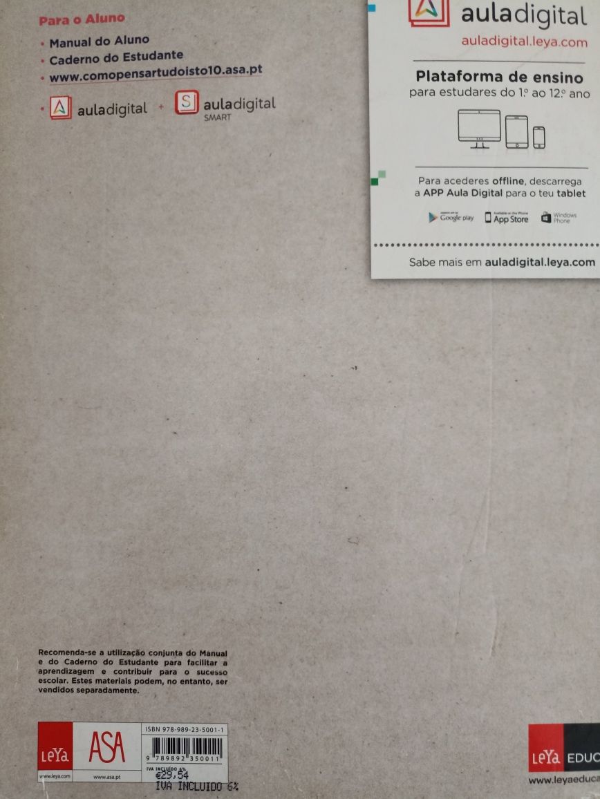 Manual e caderno de atividades como pensar tudo isto 10 ano