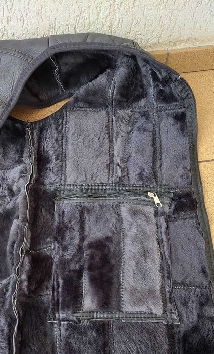 Жилет мужской, кожаный, на натуральной овчине, новый, р. XL, Турция