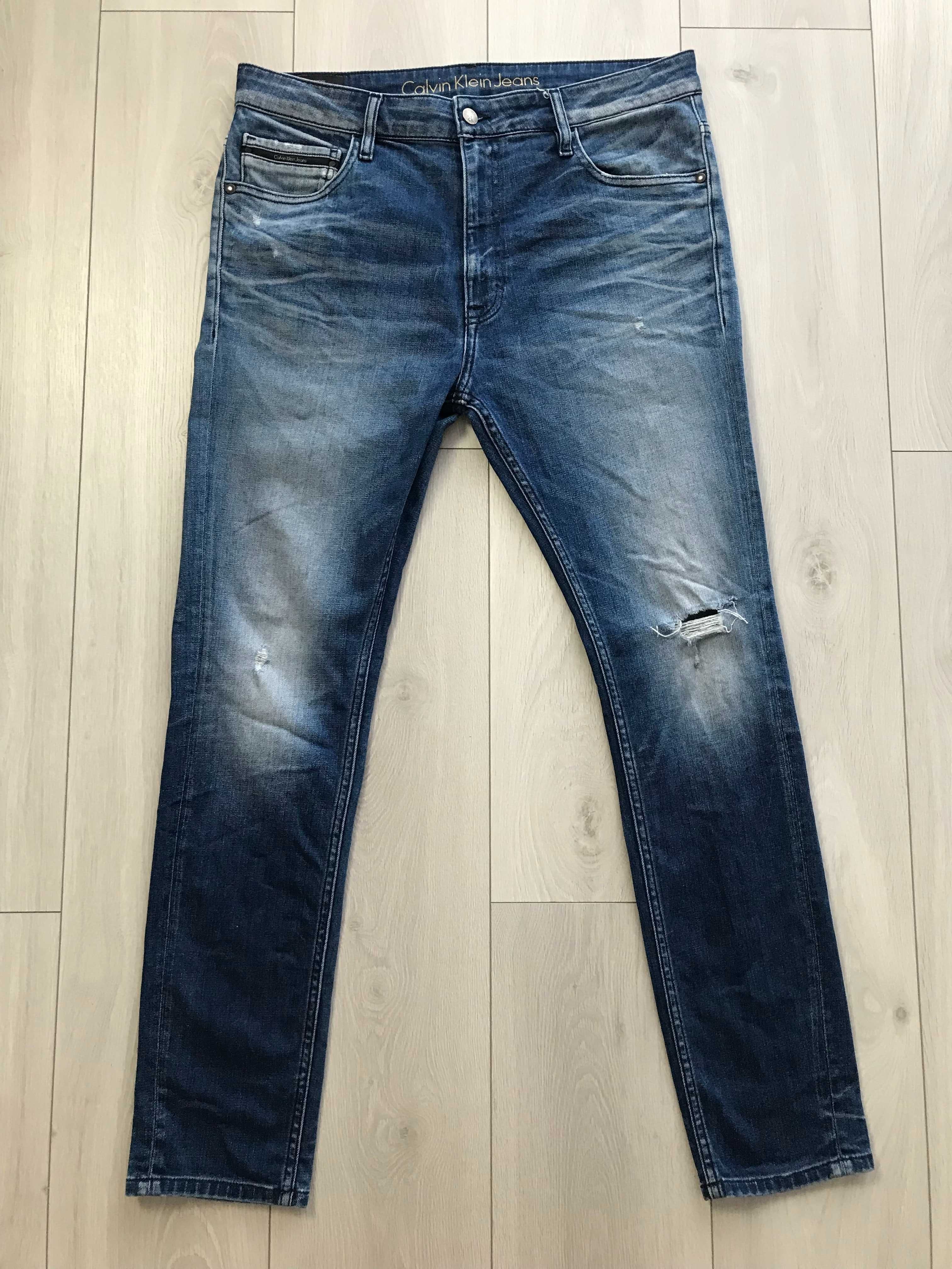 CALVIN KLEIN r.33/32 oryginalne spodnie jeansowe męskie