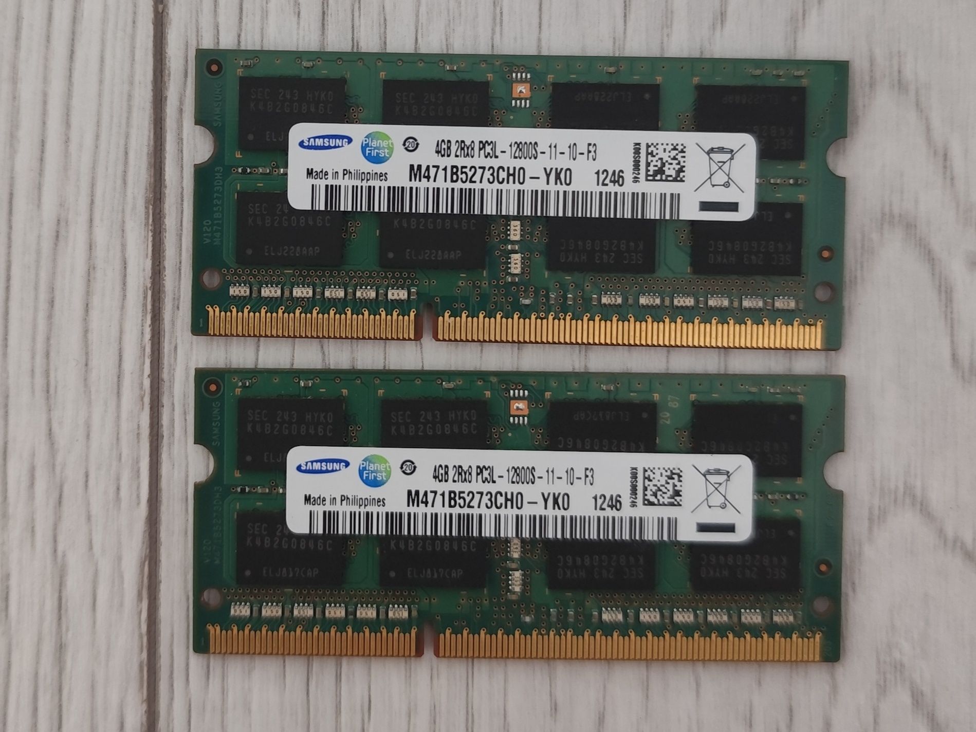 RAM Samsung 8GB (2x4] 2Rx8 PC3L-12800S-11-10-F3