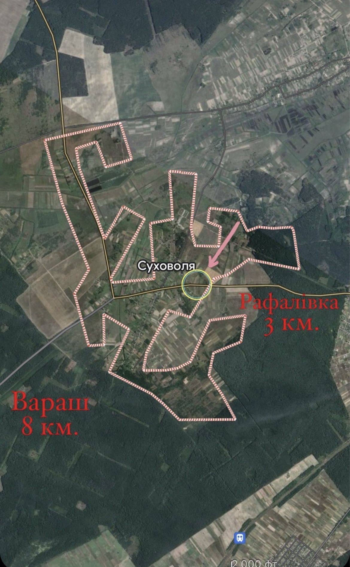 Продам землю в селі Суховоля, біля Вараш Рафалівка