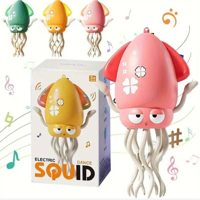 Танцюючий кальмар/ інтерактивна іграшка кальмар/ музичний кальмар ОПТ!