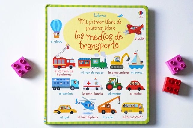 "Los medios de transporte" słownik obrazkowy po hiszpańsku Usborne
