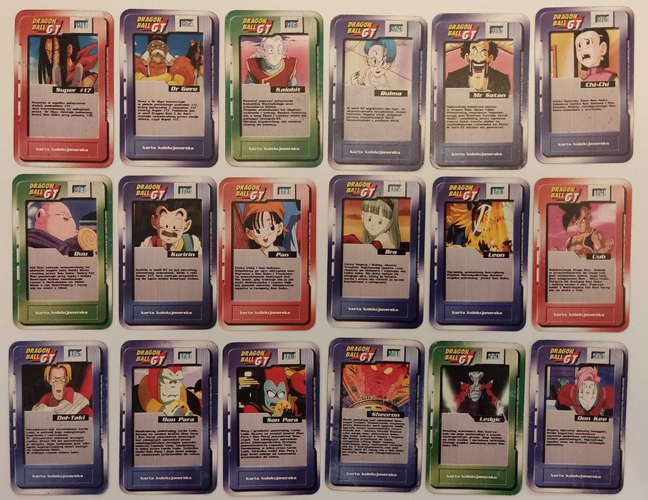 Karty Dragon Ball Chio - kolekcjonerskie - cena za 1 szt.