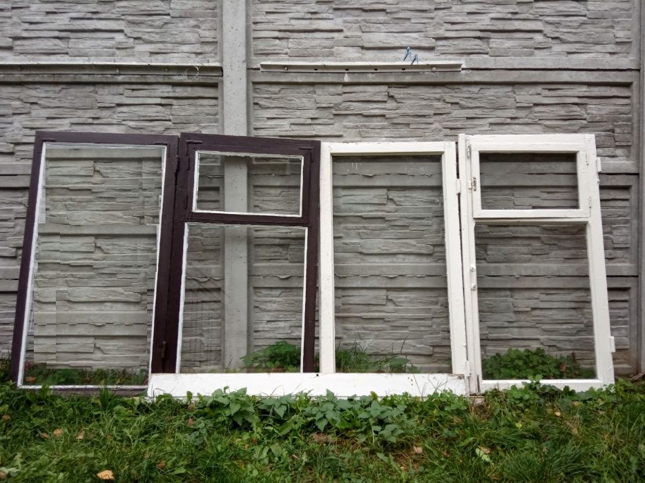 окно деревянное (рамы - 4шт, подоконник)