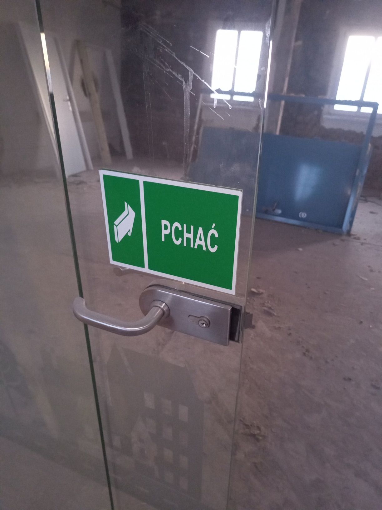 Szklane drzwi. 2 pary.