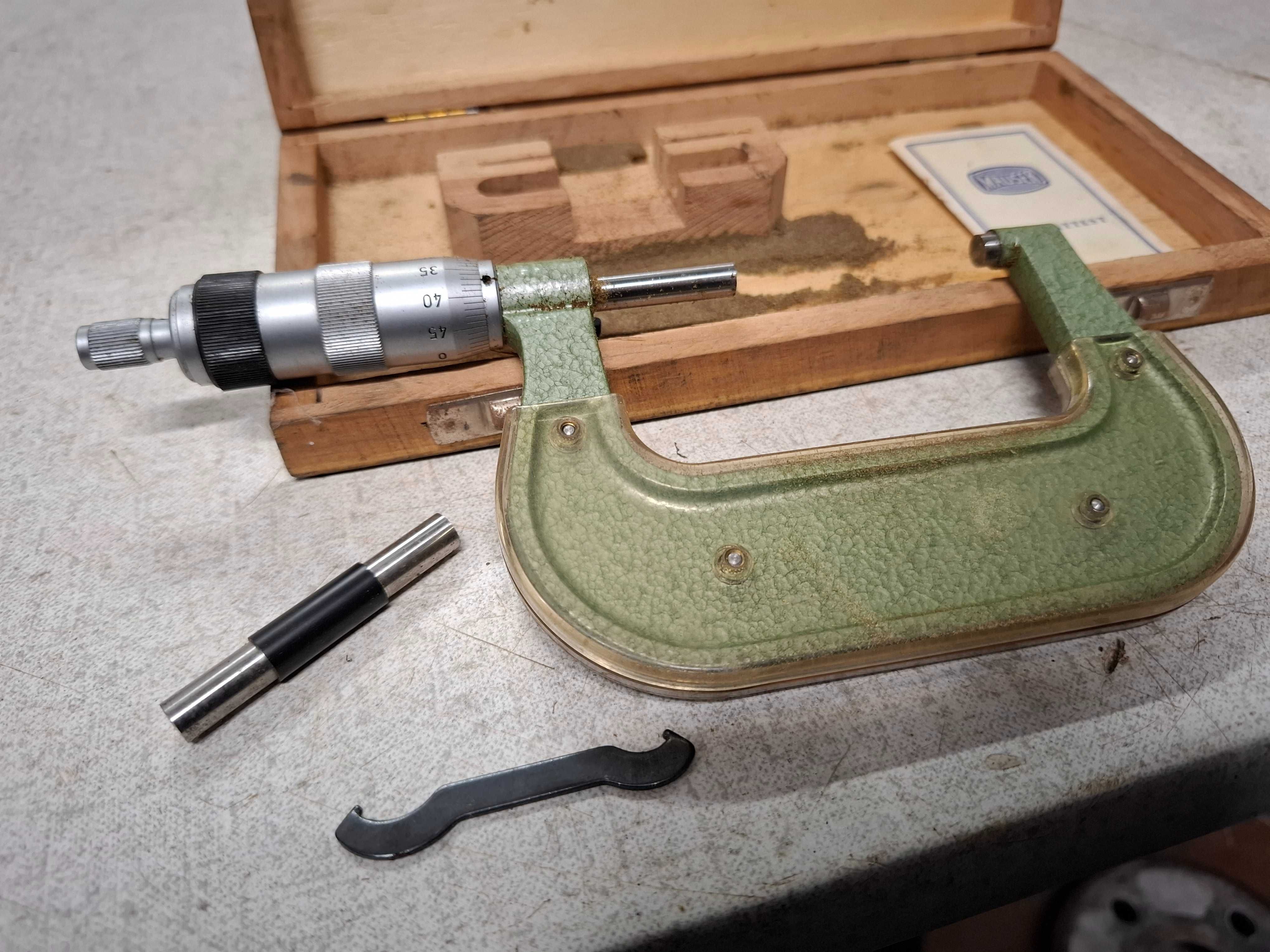 Niemiecki Mikrometr zewnętrzny Mauser 50–75 mm (0,01 mm)