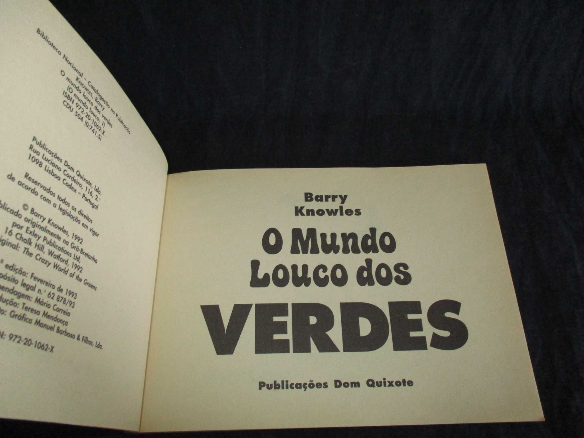 Livro O Mundo Louco dos Verdes Barry Knowles