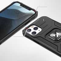 Etui Wozinsky Ring Armor iPhone 14 Pro, Srebrne, Magnetyczny Uchwyt