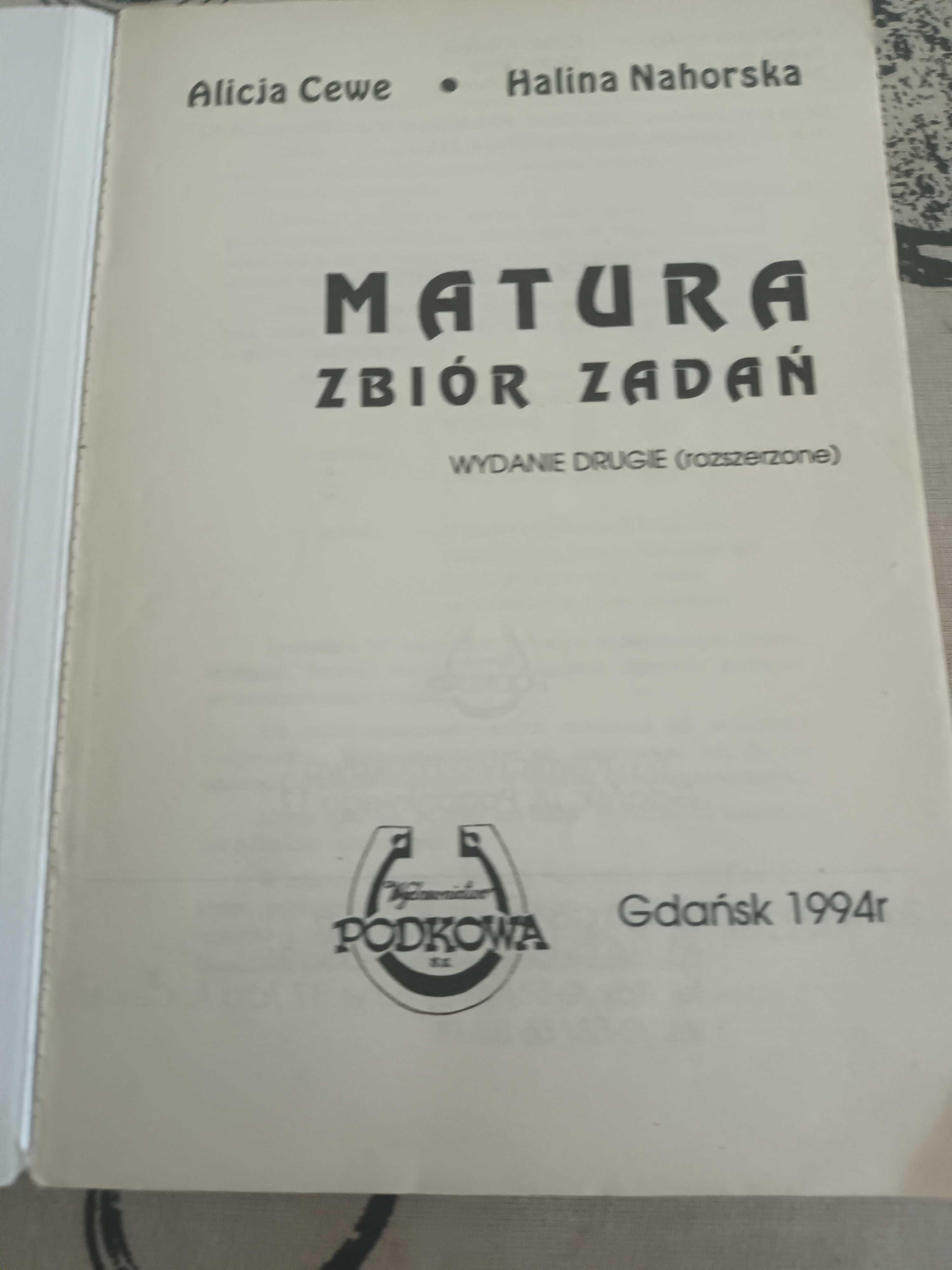 Matematyka, zbiór zadań, matura, Gdańsk 1994