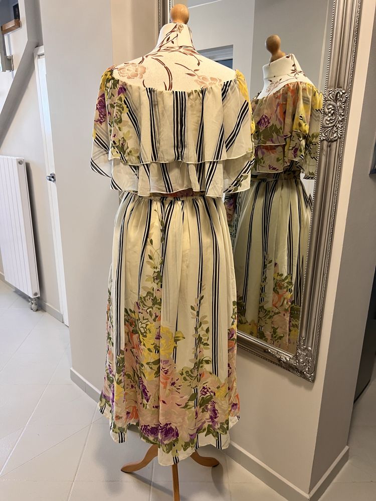 Asos nowa sukienka malowane kwiaty dluga 38 M